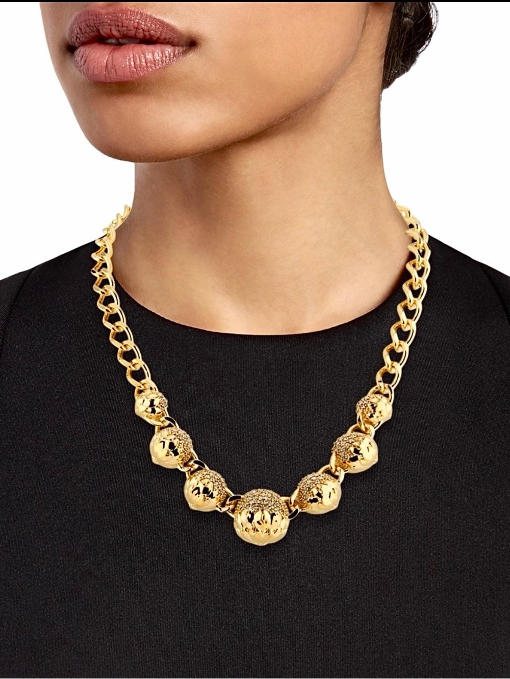 Oscar de la Renta Crystal Artichoke Necklace